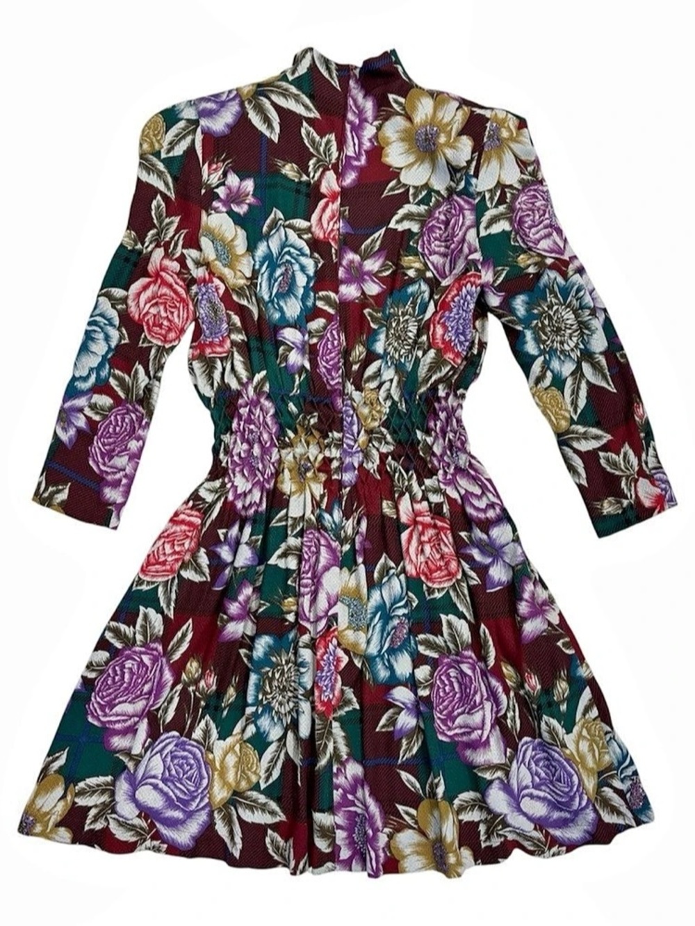 Vintage Christian Lacroix 100% Silk Floral  Dress US 8 IT 42 made in Italy